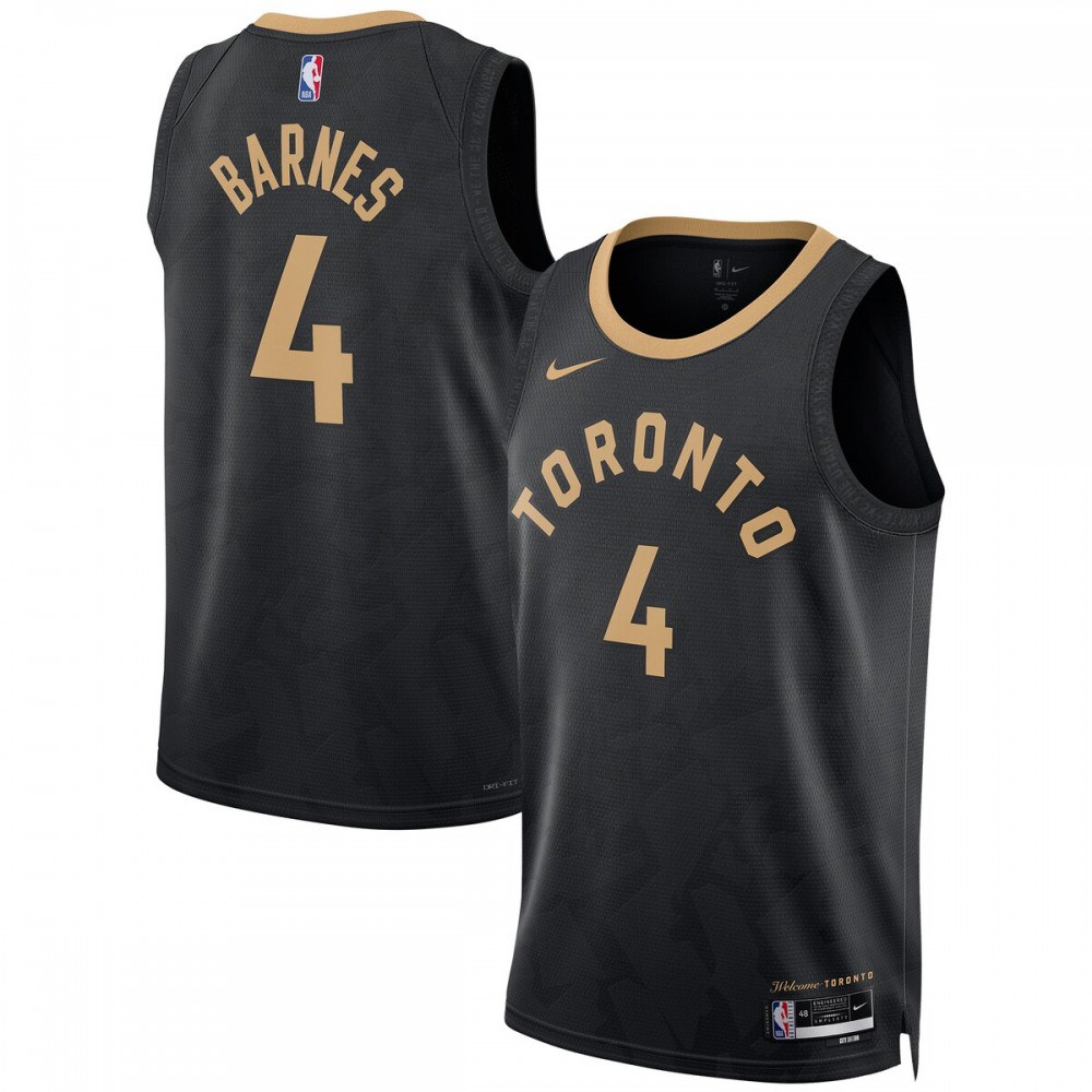 Scottie Barnes Toronto Raptors Unisex 2022/23 Swingman Jersey - City Edition - Black-Pro Kit Vault | Brand New 26/27 Sports Jerseys
